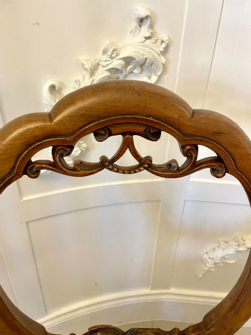 SET OF SIX ANTIQUE VICTORIAN CARVED WALNUT BALLOONBACK DINING CHAIRS - ADDITIONAL PHOTO 2