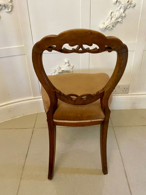 SET OF SIX ANTIQUE VICTORIAN CARVED WALNUT BALLOONBACK DINING CHAIRS - ADDITIONAL PHOTO 3
