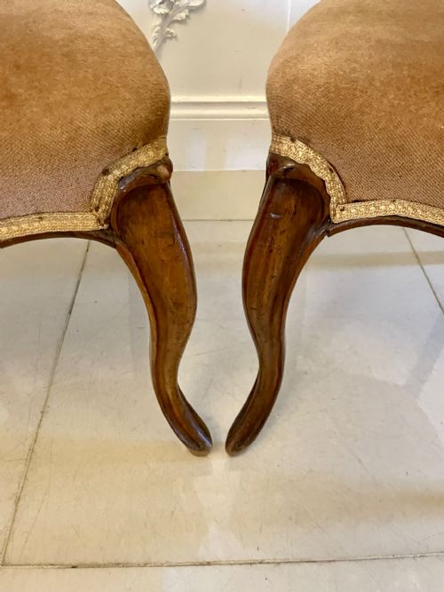 SET OF SIX ANTIQUE VICTORIAN CARVED WALNUT BALLOONBACK DINING CHAIRS - ADDITIONAL PHOTO 6