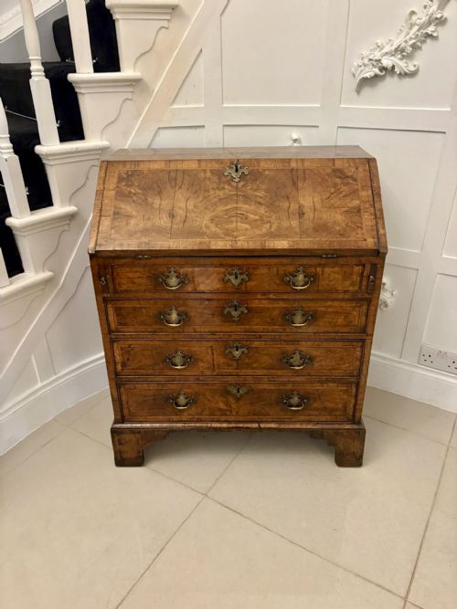 SUPERB EARLY 18TH CENTURY QUALITY ANTIQUE GEORGE I WALNUT BUREAU - ADDITIONAL PHOTO 17