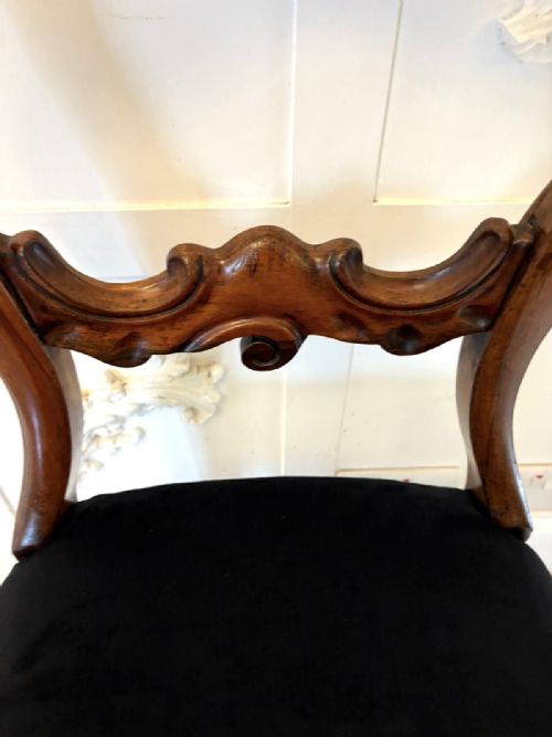 ANTIQUE SET OF SIX QUALITY VICTORIAN ROSEWOOD BALLOON BACK DINING CHAIRS - ADDITIONAL PHOTO 4