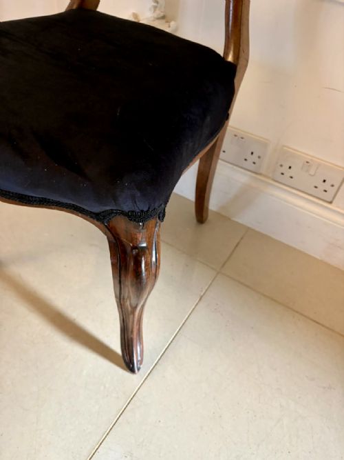 ANTIQUE SET OF SIX QUALITY VICTORIAN ROSEWOOD BALLOON BACK DINING CHAIRS - ADDITIONAL PHOTO 6