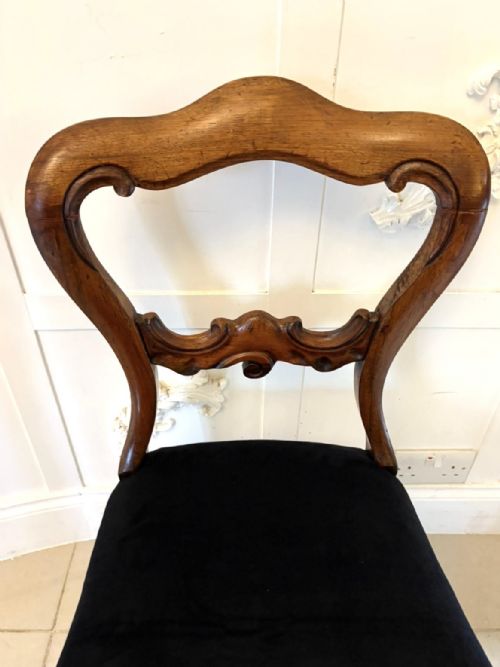 ANTIQUE SET OF SIX QUALITY VICTORIAN ROSEWOOD BALLOON BACK DINING CHAIRS - ADDITIONAL PHOTO 8