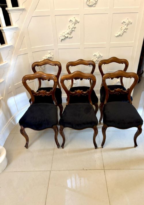 ANTIQUE SET OF SIX QUALITY VICTORIAN ROSEWOOD BALLOON BACK DINING CHAIRS - ADDITIONAL PHOTO 9