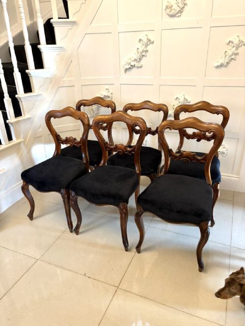 ANTIQUE SET OF SIX QUALITY VICTORIAN ROSEWOOD BALLOON BACK DINING CHAIRS - ADDITIONAL PHOTO 11