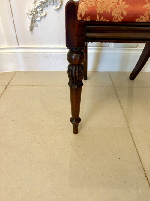 ANTIQUE SET OF SIX QUALITY REGENCY CARVED ROSEWOOD DINING CHAIRS - ADDITIONAL PHOTO 3