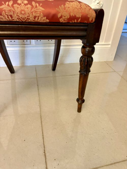 ANTIQUE SET OF SIX QUALITY REGENCY CARVED ROSEWOOD DINING CHAIRS - ADDITIONAL PHOTO 10