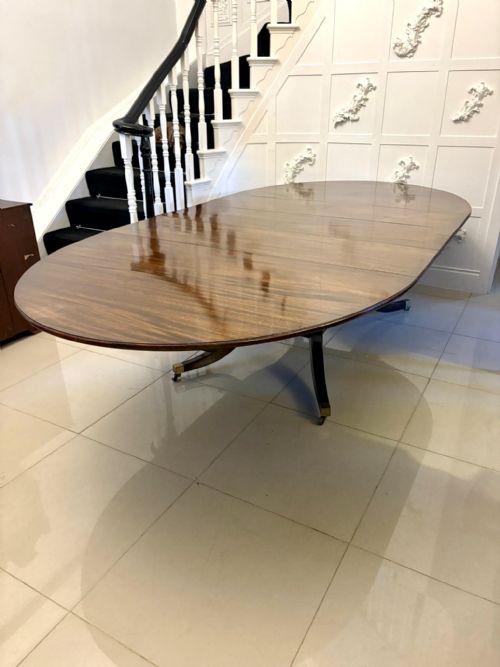 QUALITY ANTIQUE MAHOGANY EXTENDING 10 SEATER DINING TABLE - ADDITIONAL PHOTO 5
