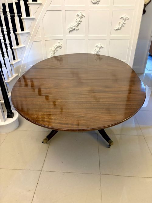 QUALITY ANTIQUE MAHOGANY EXTENDING 10 SEATER DINING TABLE