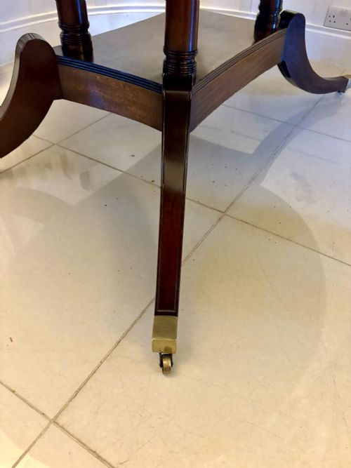 QUALITY ANTIQUE MAHOGANY EXTENDING 10 SEATER DINING TABLE - ADDITIONAL PHOTO 12