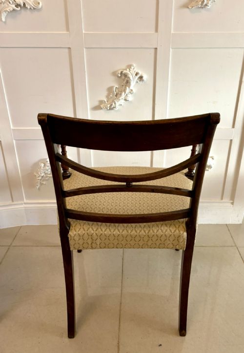 ANTIQUE GEORGE III QUALITY SHERATON SET OF EIGHT DINING CHAIRS - ADDITIONAL PHOTO 1