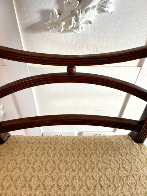ANTIQUE GEORGE III QUALITY SHERATON SET OF EIGHT DINING CHAIRS - ADDITIONAL PHOTO 6