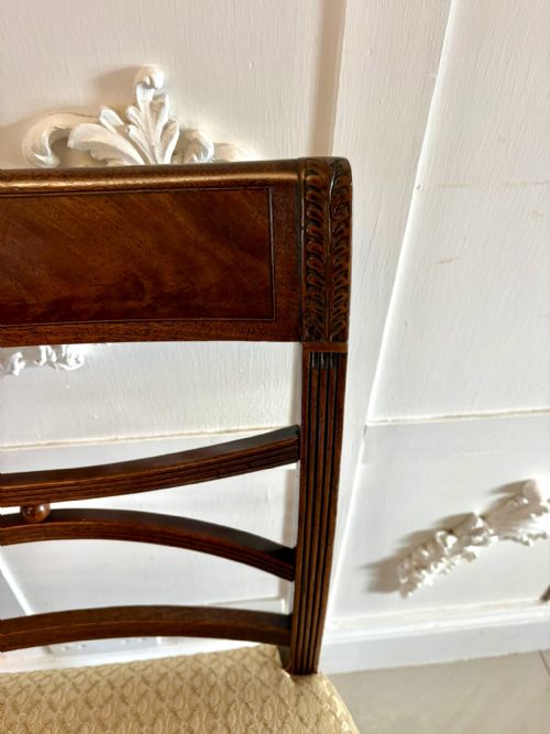 ANTIQUE GEORGE III QUALITY SHERATON SET OF EIGHT DINING CHAIRS - ADDITIONAL PHOTO 8