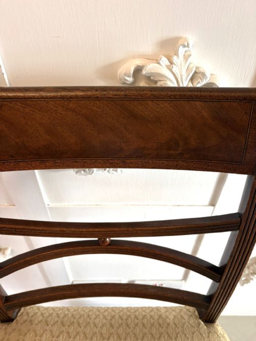 ANTIQUE GEORGE III QUALITY SHERATON SET OF EIGHT DINING CHAIRS - ADDITIONAL PHOTO 10