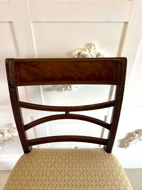 ANTIQUE GEORGE III QUALITY SHERATON SET OF EIGHT DINING CHAIRS - ADDITIONAL PHOTO 11