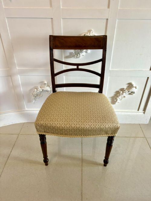 ANTIQUE GEORGE III QUALITY SHERATON SET OF EIGHT DINING CHAIRS - ADDITIONAL PHOTO 13