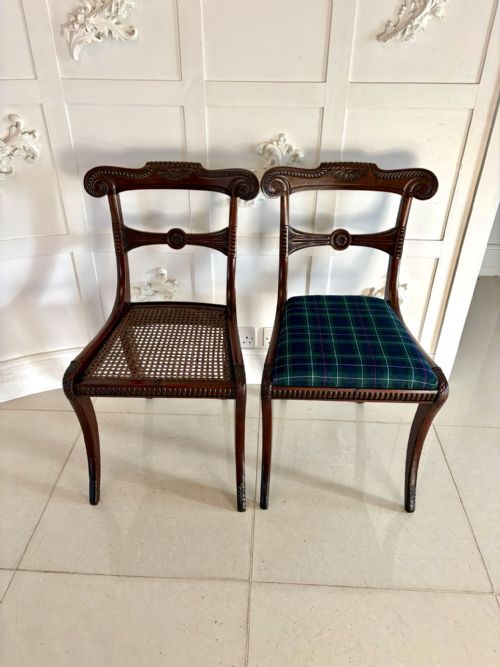 MAGNIFICENT QUALITY ANTIQUE SET OF 6 REGENCY DINING CHAIRS - ADDITIONAL PHOTO 2
