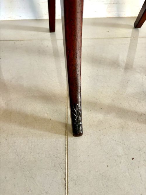 MAGNIFICENT QUALITY ANTIQUE SET OF 6 REGENCY DINING CHAIRS - ADDITIONAL PHOTO 6