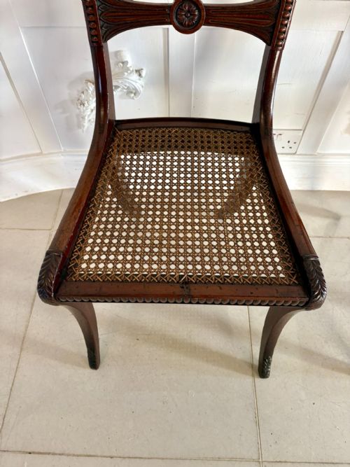 MAGNIFICENT QUALITY ANTIQUE SET OF 6 REGENCY DINING CHAIRS - ADDITIONAL PHOTO 7