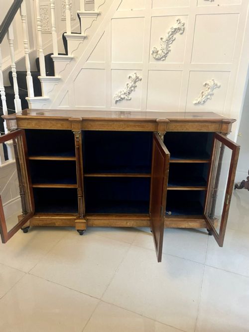 OUTSTANDING QUALITY ANTIQUE VICTORIAN BURR WALNUT INLAID CREDENZASIDEBOARD - ADDITIONAL PHOTO 6