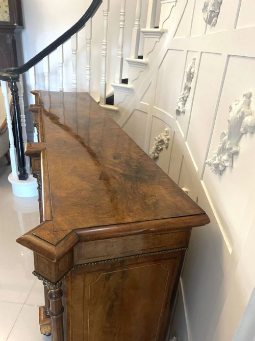 OUTSTANDING QUALITY ANTIQUE VICTORIAN BURR WALNUT INLAID CREDENZASIDEBOARD - ADDITIONAL PHOTO 8