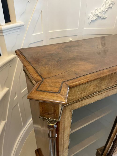OUTSTANDING QUALITY ANTIQUE VICTORIAN BURR WALNUT INLAID CREDENZASIDEBOARD - ADDITIONAL PHOTO 10