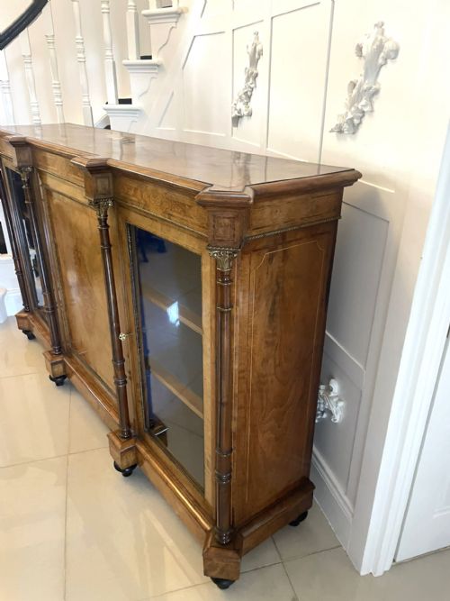 OUTSTANDING QUALITY ANTIQUE VICTORIAN BURR WALNUT INLAID CREDENZASIDEBOARD - ADDITIONAL PHOTO 17