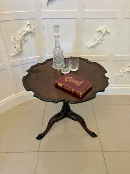 ANTIQUE QUALITY GEORGE III MAHOGANY TRIPOD CENTRE TABLE - ADDITIONAL PHOTO 1