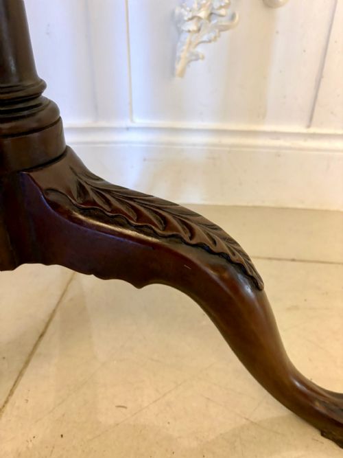 ANTIQUE QUALITY GEORGE III MAHOGANY TRIPOD CENTRE TABLE - ADDITIONAL PHOTO 10