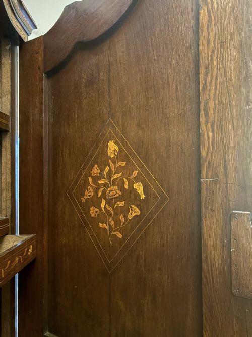ANTIQUE DUTCH MARQUETRY WALNUT LINEN PRESSCUPBOARD - ADDITIONAL PHOTO 8