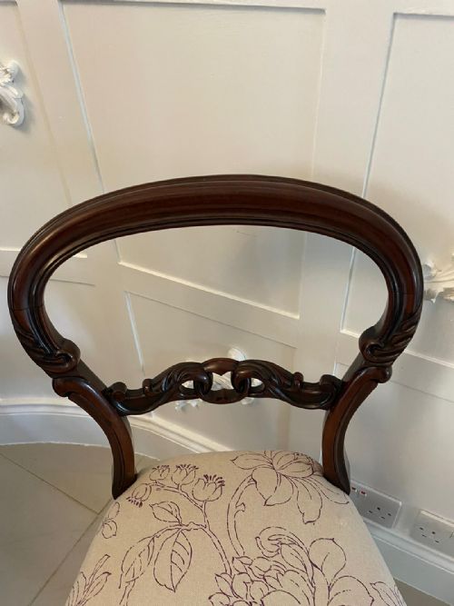 FINE QUALITY SET OF 6 ANTIQUE VICTORIAN MAHOGANY DINING CHAIRS - ADDITIONAL PHOTO 1