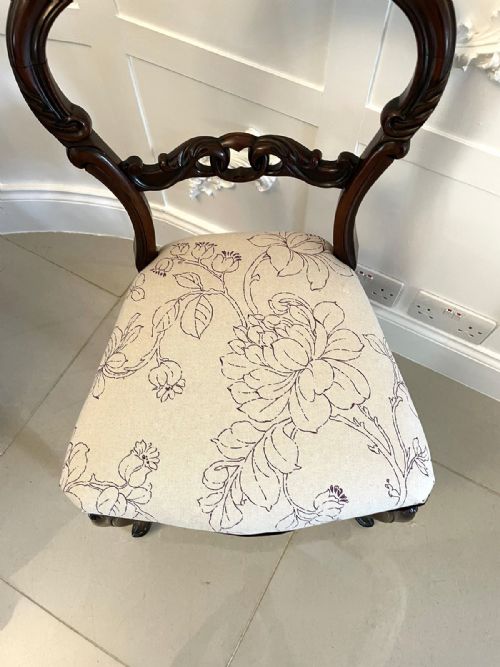FINE QUALITY SET OF 6 ANTIQUE VICTORIAN MAHOGANY DINING CHAIRS - ADDITIONAL PHOTO 2