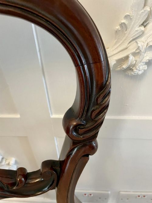 FINE QUALITY SET OF 6 ANTIQUE VICTORIAN MAHOGANY DINING CHAIRS - ADDITIONAL PHOTO 3