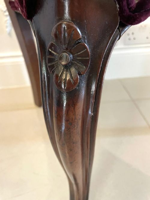FINE QUALITY SET OF 6 ANTIQUE VICTORIAN MAHOGANY DINING CHAIRS - ADDITIONAL PHOTO 6