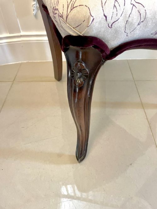 FINE QUALITY SET OF 6 ANTIQUE VICTORIAN MAHOGANY DINING CHAIRS - ADDITIONAL PHOTO 7