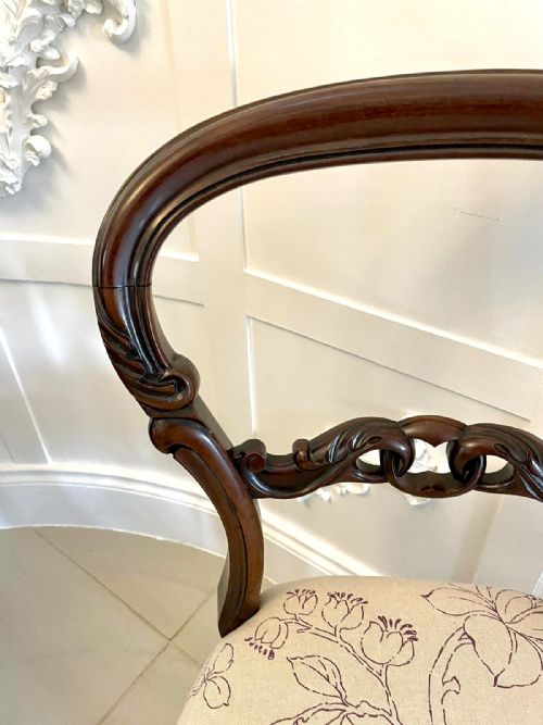 FINE QUALITY SET OF 6 ANTIQUE VICTORIAN MAHOGANY DINING CHAIRS - ADDITIONAL PHOTO 8
