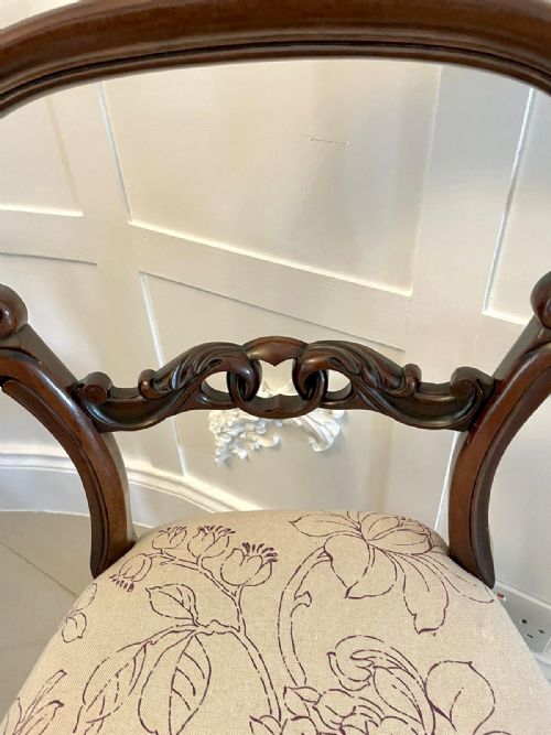 FINE QUALITY SET OF 6 ANTIQUE VICTORIAN MAHOGANY DINING CHAIRS - ADDITIONAL PHOTO 9