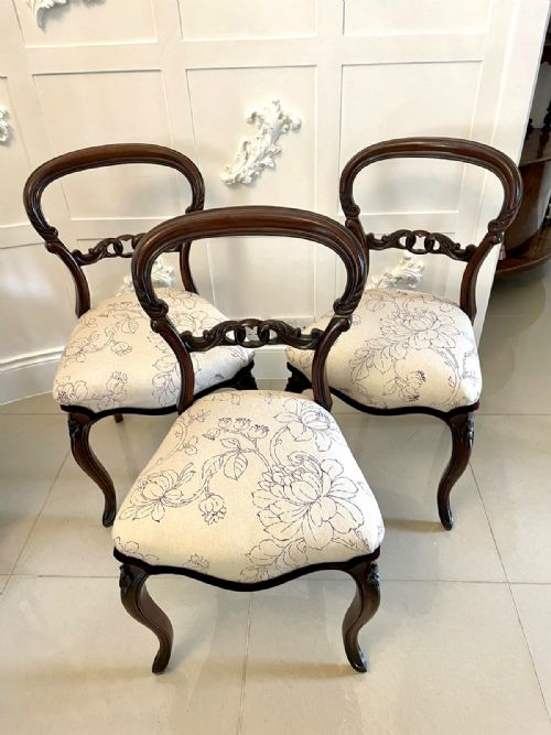 FINE QUALITY SET OF 6 ANTIQUE VICTORIAN MAHOGANY DINING CHAIRS - ADDITIONAL PHOTO 15