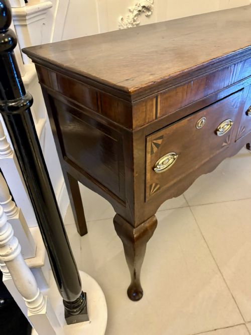 ANTIQUE 18TH CENTURY GEORGE III OAK MAHOGANY DRESSER BASE - ADDITIONAL PHOTO 14