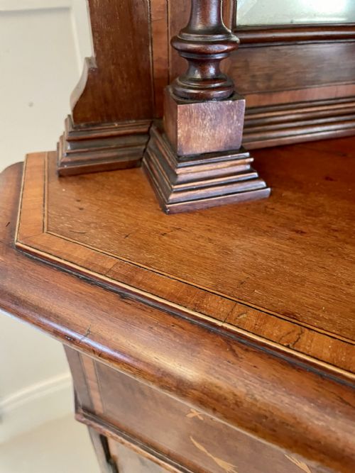 ANTIQUE EDWARDIAN QUALITY MAHOGANY INLAID CORNER DISPLAY CABINET - ADDITIONAL PHOTO 16