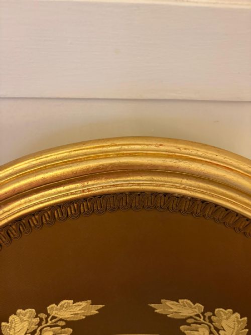 LARGE RARE SUITE OF 42 MATCHING LOUIS XVI STYLE GILTWOOD DINING CHAIRS WITH SILK DAMASK UPHOLSTERY - ADDITIONAL PHOTO 11