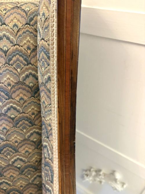 ANTIQUE QUALITY EDWARDIAN MAHOGANY BERGRE STYLE WING ARMCHAIR - ADDITIONAL PHOTO 1