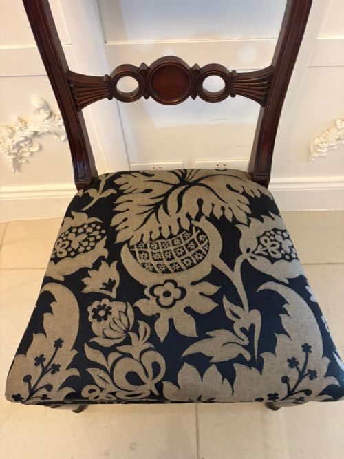 ANTIQUE SET OF FOUR REGENCY MAHOGANY DINING CHAIRS - ADDITIONAL PHOTO 2