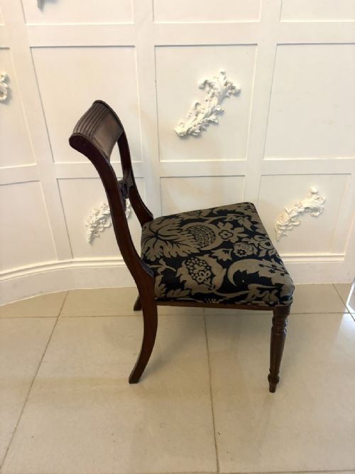 ANTIQUE SET OF FOUR REGENCY MAHOGANY DINING CHAIRS - ADDITIONAL PHOTO 3