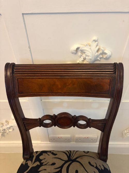 ANTIQUE SET OF FOUR REGENCY MAHOGANY DINING CHAIRS - ADDITIONAL PHOTO 4