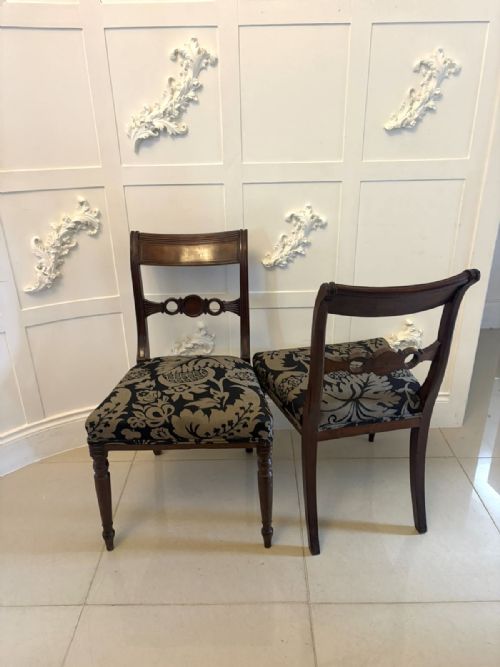 ANTIQUE SET OF FOUR REGENCY MAHOGANY DINING CHAIRS - ADDITIONAL PHOTO 12