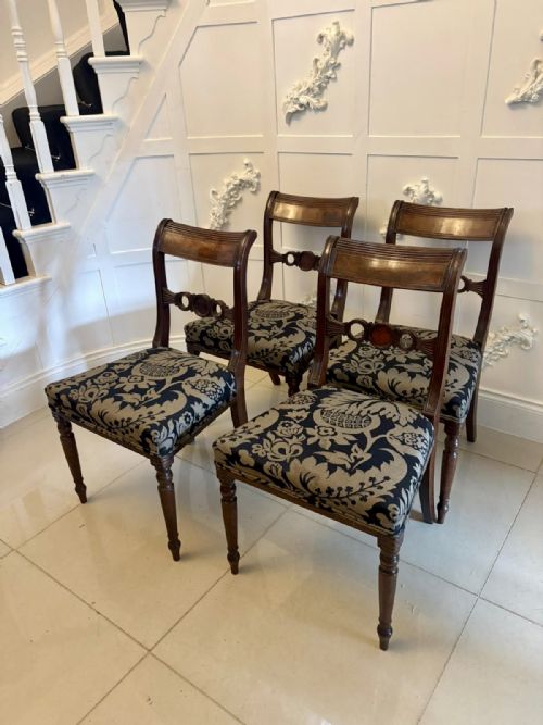 ANTIQUE SET OF FOUR REGENCY MAHOGANY DINING CHAIRS - ADDITIONAL PHOTO 13