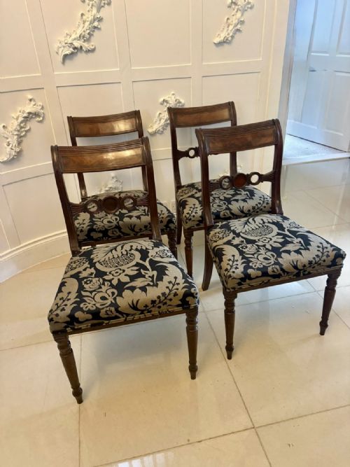 ANTIQUE SET OF FOUR REGENCY MAHOGANY DINING CHAIRS - ADDITIONAL PHOTO 14