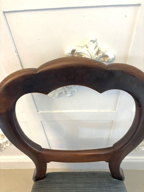ANTIQUE VICTORIAN MAHOGANY BALLOON BACK DINING CHAIRS SET OF FOUR - ADDITIONAL PHOTO 2