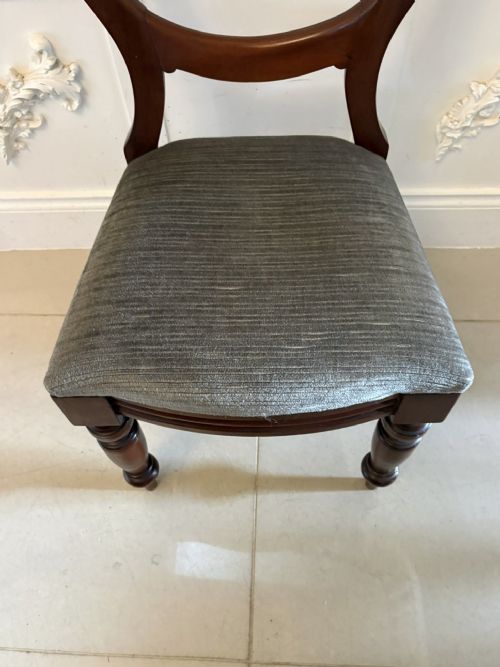 ANTIQUE VICTORIAN MAHOGANY BALLOON BACK DINING CHAIRS SET OF FOUR - ADDITIONAL PHOTO 5